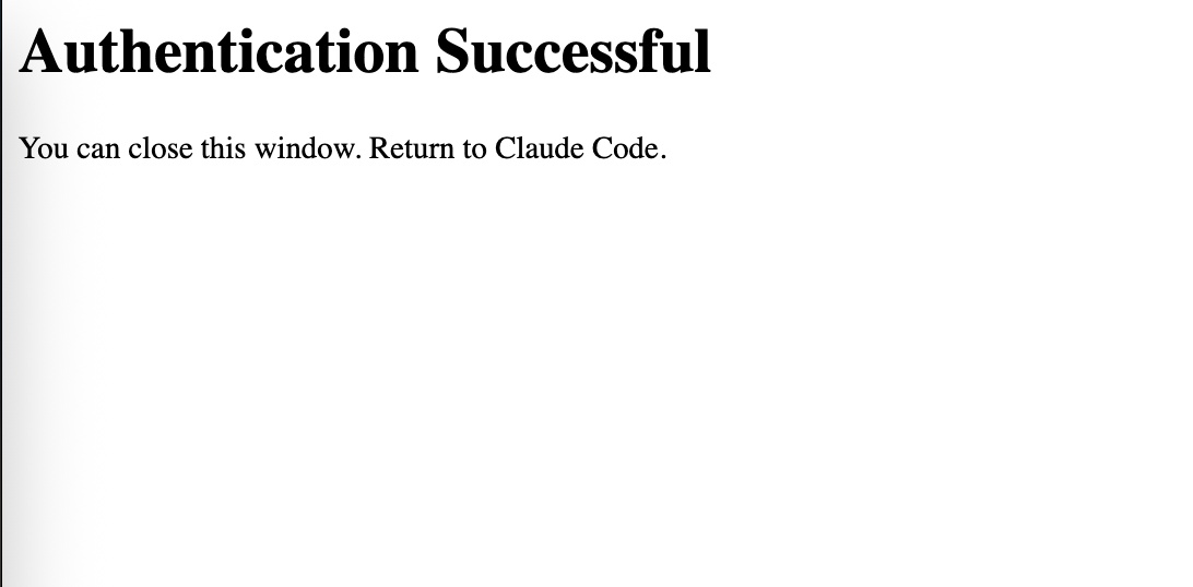OAuth Connect flow success