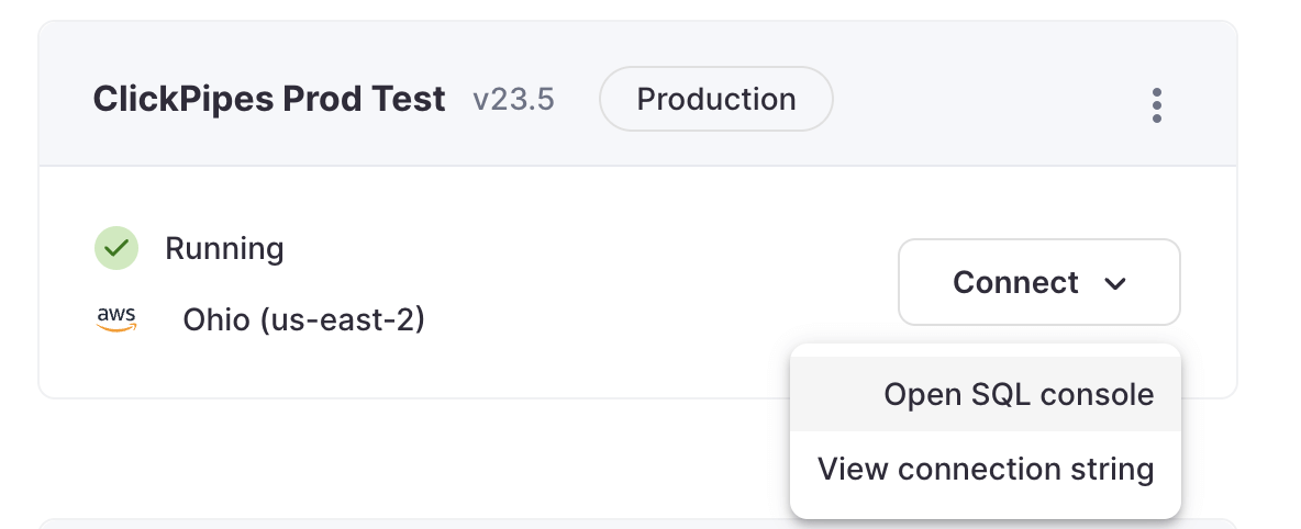 Сервис ClickPipes